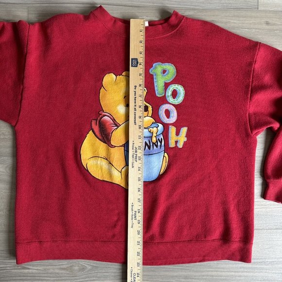 Vintage Winnie The Pooh Disney Store Sweater‎ Crew Neck Pullover Sweatshirt M/L - Picture 6 of 8